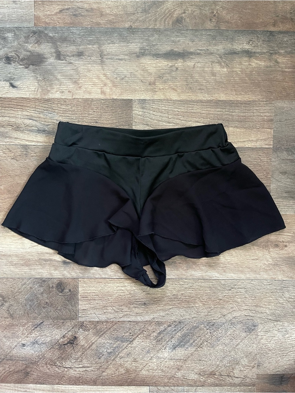 Source Unknown Black Ruffle Dance Shorts - Women
